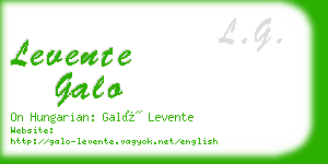 levente galo business card
